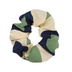 Fashion contrast color stitching temperament elastic hair ties for girls wash face