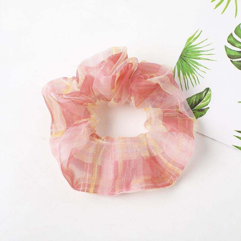 2020 new arrival summer cute ladies lace mesh yarn plaid large hair ties 2020 new arrival summer cute ladies lace mesh yarn plaid large hair ties