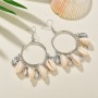 2019 Latest fashion jewelry for women gold silver string sea shell earrings