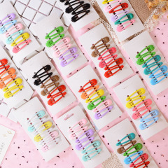 Fashion wholesale cute children muti color bb rainbow hair clips for girls