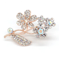 custom ins korean luxury fashion girls womens crown bird leaf swan flower rhinestone brooches jewelry