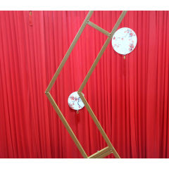 Hexagon Metal Garden Flower Wedding Arch for rental wedding stage decoration