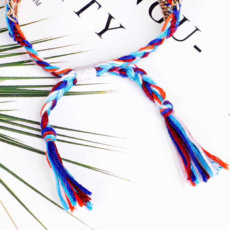 Amazon Selling Beach Bohemia Friendship Chain Colorful Hand Woven Bracelets Amazon Selling Beach Bohemia Friendship Chain Colorful Hand Woven Bracelets