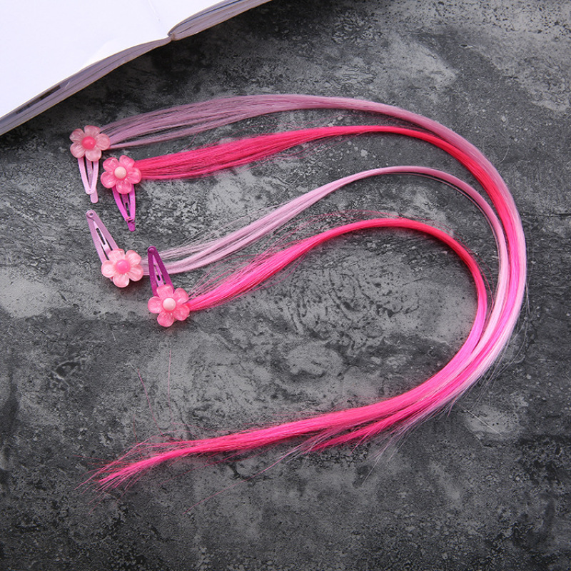 Korean hair accessories human hair clip in extension acetate hair clip