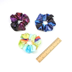 fashion custom girls new starry sky fabric elastic hair scrunchies for women