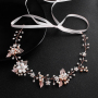 Gold Tiaras Wedding hair accessories  pearl crystal flower bridal Hairbands