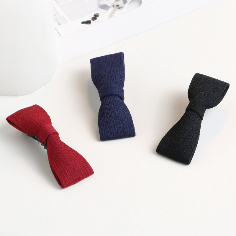 wholesale korean baby kids candy color cute fabric bow hair clips for girls