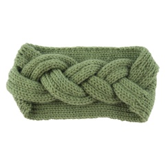 2020 Ins handmade headband braided knitted wool cross ear protection head hair band