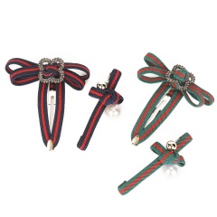 2020 Ins influencers style hot hair accessories fabric bb clip non-woven bow hair clip for female