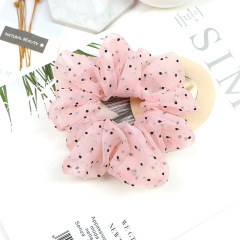 Wholesales Fashion Women New Hair Accessories Polka Dot Laces Large Scrunchies