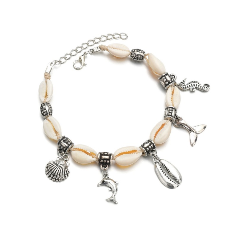 Barbie mermaid beach ankle bracelet shell mermaid tail anklet chains sets for girls Barbie mermaid beach ankle bracelet shell mermaid tail anklet chains sets for girls