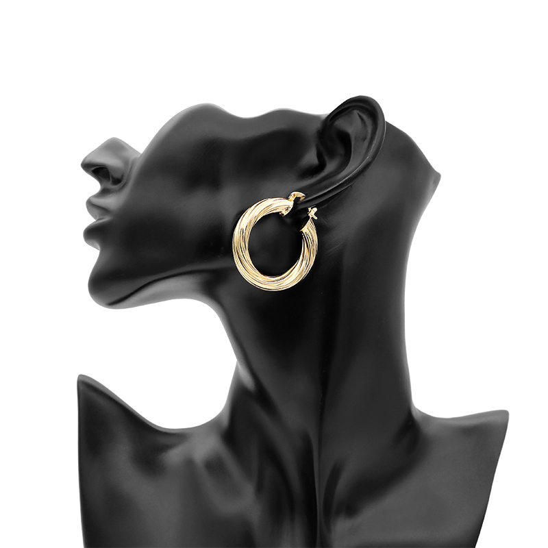 wholesale simple women fashion thread 18K gold plated circle hoop copper earrings wholesale simple women fashion thread 18K gold plated circle hoop copper earrings