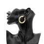 wholesale simple women fashion thread 18K gold plated circle hoop copper earrings wholesale simple women fashion thread 18K gold plated circle hoop copper earrings