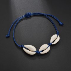 2019 Fancy jewelry nautical rope bracelet women seashell leather anklet for women