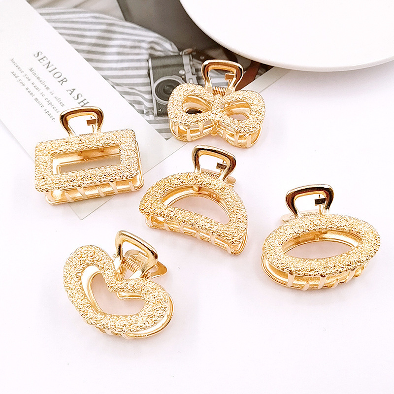 fashion bow heart shaped geometric metal hair claw for women fashion bow heart shaped geometric metal hair claw for women