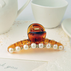 New vintage hair jewelry resin crystal rhinestone pearl Acrylic women hair claw