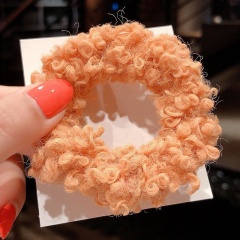 Korean autumn and winter models popular hair rope ins candy color ball clear elastic hair tie