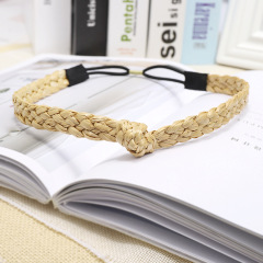New Fashion Weaving Wrap knot Head Band Hair Accessories Straw hair bands women