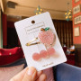 Korean children's hair accessories cute rhinestone beaded woven cherry banana fruit hair clip