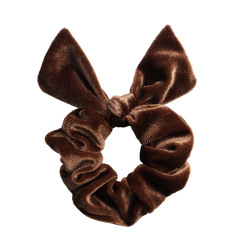vintage ins amazon fancy Fashion fabric elastic hair ties velvet rabbit ear scrunchies for hair