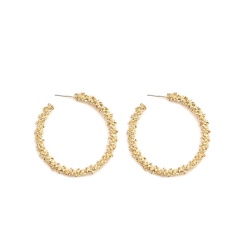 Ins fashion  jewellery indian prickly personalized large hoop gold earrings