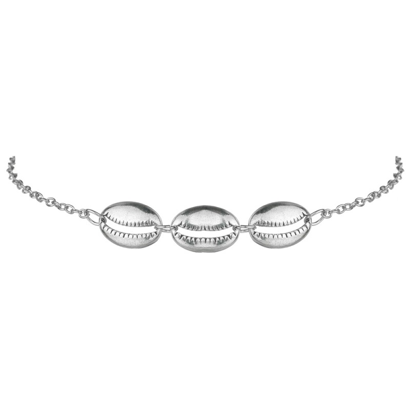 Charming sterling silver jewelry wave and shell anklets foot jewelry chain set for women