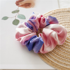 vintage colorful elastics bandhnu satin ponytail holder Hair Scrunchies hair tie