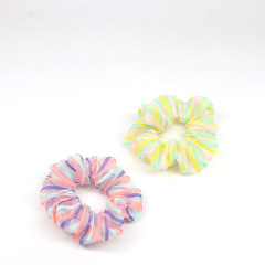 2020 new fashion custom girls colorful bar mesh elastic elastic scrunchies for hair