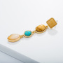 Wholesale natural magnesite alloy geometric type earring accessories ladies earring
