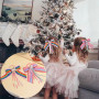Rainbow bling unicorn glitter fabric for hair bow kids elastic hair tie