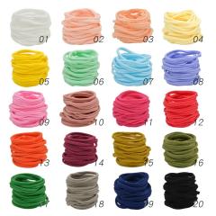 Hot sale soft solid color newborn kids girls toddler elastics baby nylon headbands