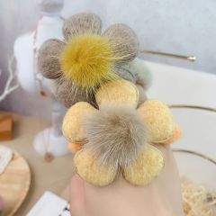 custom ins eco-friendly Women girl Fashion janpan korean plush scrunchy elastic hair ties