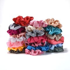 European and American hot sale women girls simulation silk fabric hair ties