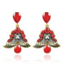 New exquisite fashion wings rhinestone full diamond resin bell women earrings New exquisite fashion wings rhinestone full diamond resin bell women earrings