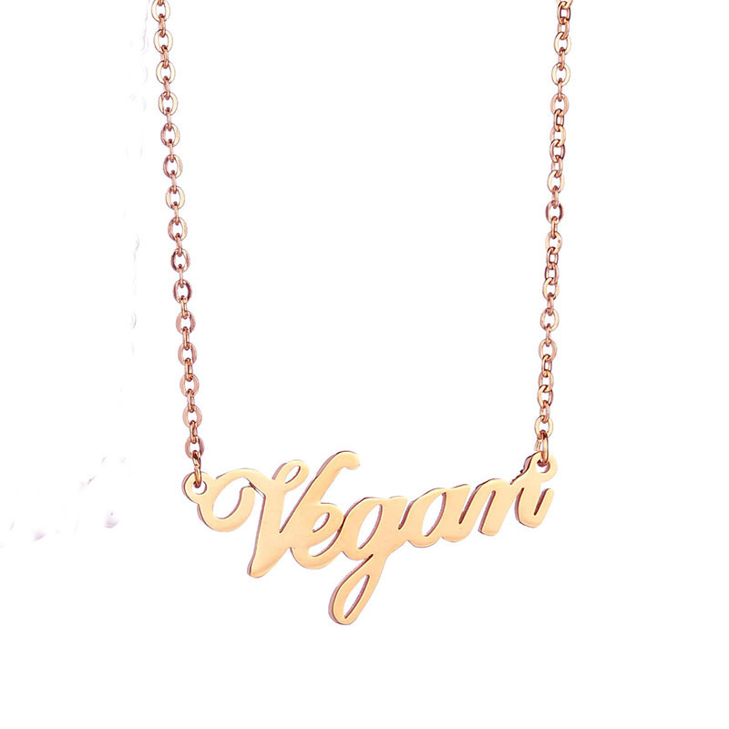 Handmade Customized Cursive Font Name plate Pendant choker Stainless Steel name necklace personalised