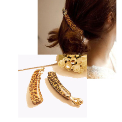 Custom Victoria vintage metal women leopard Acrylic hair clips Pins Clamps Custom Victoria vintage metal women leopard Acrylic hair clips Pins Clamps