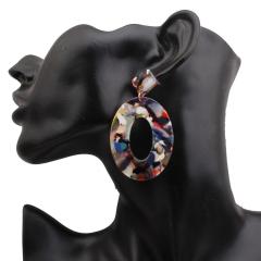 New INS Big Charm Chandelier Earrings Dangle Leopard Hoop Drop Acrylic Earring