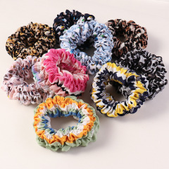 2020 new fashion girls printed leopard striped pleated hair scrunchies 2020 new fashion girls printed leopard striped pleated hair scrunchies