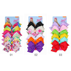 6 color flower unicorn bow children's hairpin Suit baby headdress