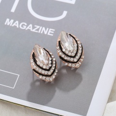 Fashion earrings 2020 women's multicolor bling  rhinestone hoop earrings crystal