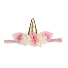 Unicorn hair accessories 3d flower lace crown glitter bling headbands