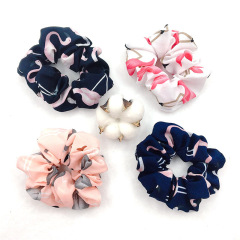 Bohemian Style Women Hair Accessories Elastic Flamingo Prints Hair Scrunchies For Girls Bohemian Style Women Hair Accessories Elastic Flamingo Prints Hair Scrunchies For Girls