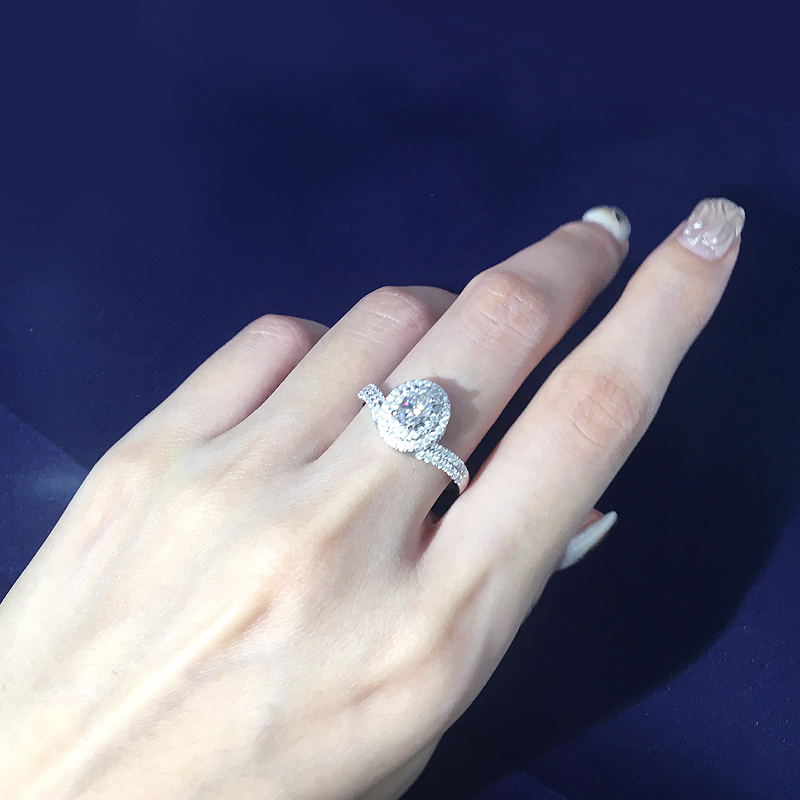 Latest design engagement ring diamond ring jewelry oval moissanite ring Latest design engagement ring diamond ring jewelry oval moissanite ring