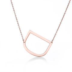 Fashion Stainless Steel large Initial Oversize Letter Alphabet Personalized Charm Necklaces For Women