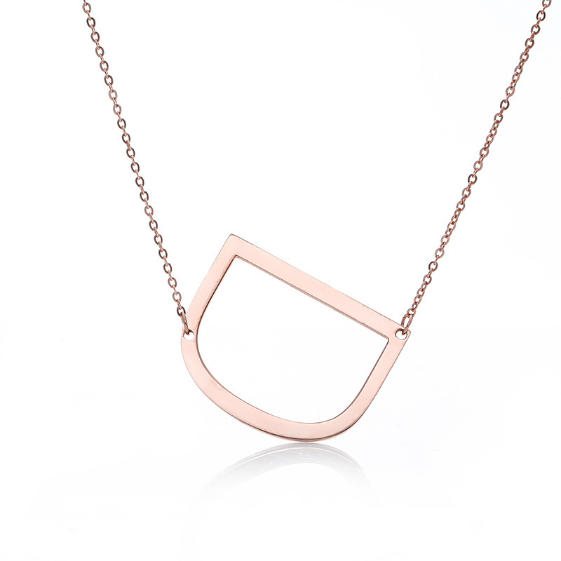 Fashion Stainless Steel large Initial Oversize Letter Alphabet Personalized Charm Necklaces For Women Fashion Stainless Steel large Initial Oversize Letter Alphabet Personalized Charm Necklaces For Women