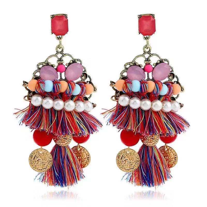 2020 custom fashion girls women african inspired jewelry bohemia retro drop earring tassel for women 2020 custom fashion girls women african inspired jewelry bohemia retro drop earring tassel for women