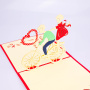 custom Promotional laser cutting handmade pop up 3d cards