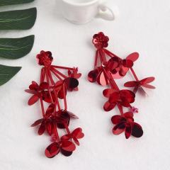amazon ins Customized korean fashion trendy Valentines Gifts drop sequin Earrings for Women