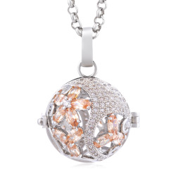 fashion Large Hollow Cage Mexican Chime Magic Box Pendant Pregnancy ball necklace