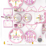 Pink Merchandise Birthday Decorations Tableware Rainbow Unicorn Party Supplies Pack